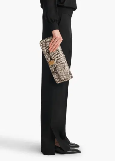 Khaite Blake Clutch In Natural Python | Thumbnail 5 Khaite Blake Clutch In Natural Python | Thumbnail 5