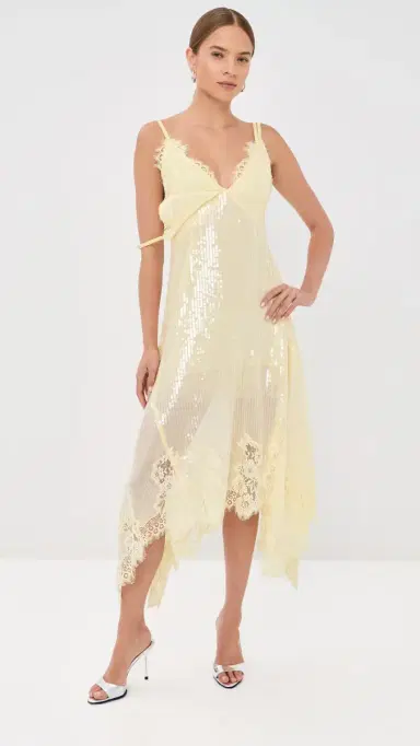 Monse Sequin Double Laced Dress | Thumbnail 2 Monse Sequin Double Laced Dress | Thumbnail 2