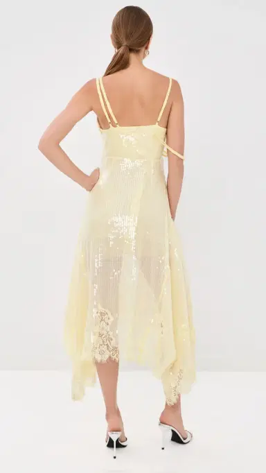 Monse Sequin Double Laced Dress | Thumbnail 3 Monse Sequin Double Laced Dress | Thumbnail 3