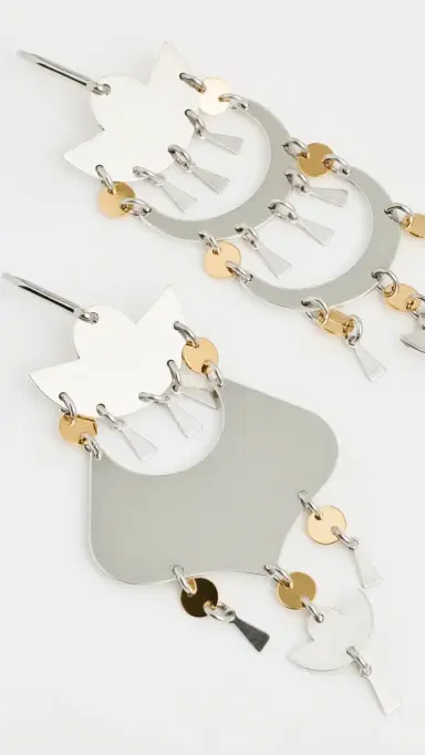 Isabel Marant Asymmetric Earrings Silver/Dore One Size | Thumbnail 4 Isabel Marant Asymmetric Earrings Silver/Dore One Size | Thumbnail 4