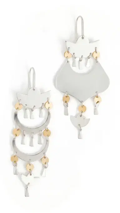 Isabel Marant Asymmetric Earrings Silver/Dore One Size | Thumbnail 6 Isabel Marant Asymmetric Earrings Silver/Dore One Size | Thumbnail 6