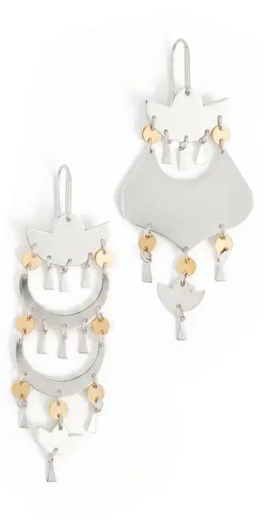 Isabel Marant Asymmetric Earrings Silver/Dore One Size | Thumbnail 1 Isabel Marant Asymmetric Earrings Silver/Dore One Size | Thumbnail 1