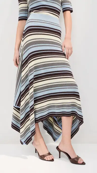 Monse triped Jacquard Skirt Blue Multi | Thumbnail 2 Monse triped Jacquard Skirt Blue Multi | Thumbnail 2