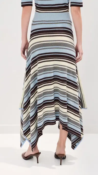 Monse triped Jacquard Skirt Blue Multi | Thumbnail 3 Monse triped Jacquard Skirt Blue Multi | Thumbnail 3