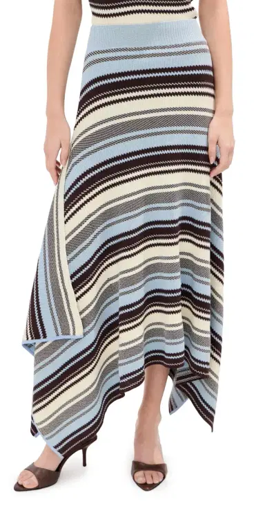 Monse triped Jacquard Skirt Blue Multi | Thumbnail 1 Monse triped Jacquard Skirt Blue Multi | Thumbnail 1