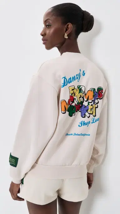 DANZY Farmers Market Crew Sweatshirt Cream | Thumbnail 2 DANZY Farmers Market Crew Sweatshirt Cream | Thumbnail 2