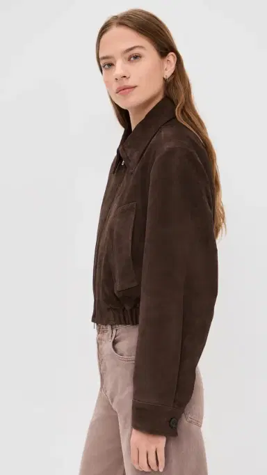 AGOLDE Nahla Cropped Suede Jacket Root | Thumbnail 4 AGOLDE Nahla Cropped Suede Jacket Root | Thumbnail 4