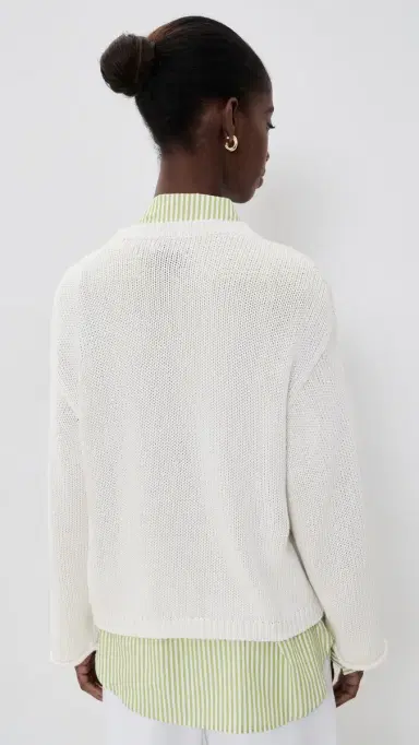 Jamie Haller The Square Crew Pullover White | Thumbnail 3 Jamie Haller The Square Crew Pullover White | Thumbnail 3
