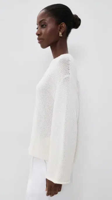 Jamie Haller The Square Crew Pullover White | Thumbnail 4 Jamie Haller The Square Crew Pullover White | Thumbnail 4