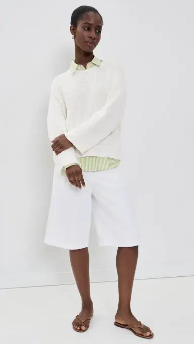 Jamie Haller The Square Crew Pullover White | Thumbnail 5 Jamie Haller The Square Crew Pullover White | Thumbnail 5
