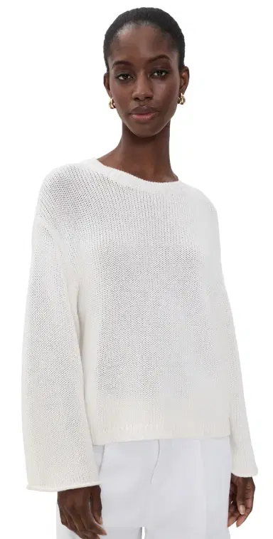 Jamie Haller The Square Crew Pullover White | Thumbnail 1 Jamie Haller The Square Crew Pullover White | Thumbnail 1