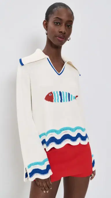 Solid & Striped Jack Fish Motif Sweater Brule | Thumbnail 2 Solid & Striped Jack Fish Motif Sweater Brule | Thumbnail 2
