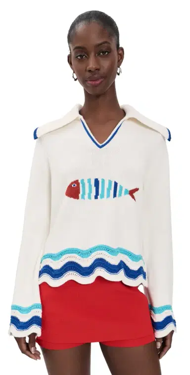 Solid & Striped Jack Fish Motif Sweater Brule | Thumbnail 1 Solid & Striped Jack Fish Motif Sweater Brule | Thumbnail 1
