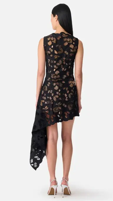 Monse Lace Asymmetrical Dress Black | Thumbnail 3 Monse Lace Asymmetrical Dress Black | Thumbnail 3