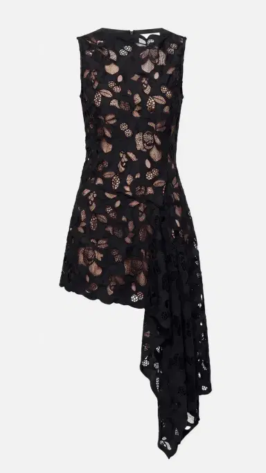 Monse Lace Asymmetrical Dress Black | Thumbnail 6 Monse Lace Asymmetrical Dress Black | Thumbnail 6