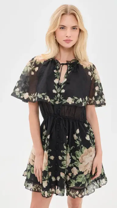 Sea Christina Print Mini Dress Black | Thumbnail 2 Sea Christina Print Mini Dress Black | Thumbnail 2