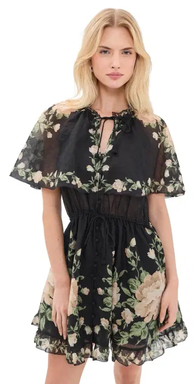 Sea Christina Print Mini Dress Black | Thumbnail 1 Sea Christina Print Mini Dress Black | Thumbnail 1