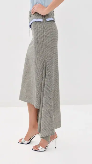 Monse Checker Suiting Skirt Brown Multi | Thumbnail 4 Monse Checker Suiting Skirt Brown Multi | Thumbnail 4