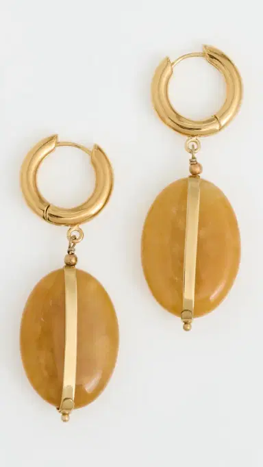 Isabel Marant Stones Earrings Light Yellow One Size | Thumbnail 2 Isabel Marant Stones Earrings Light Yellow One Size | Thumbnail 2