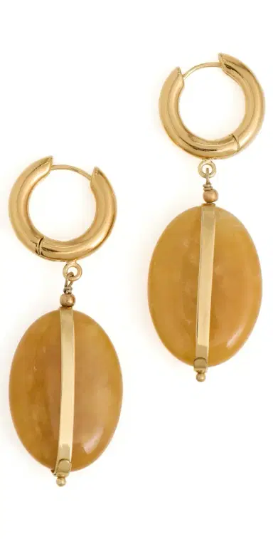 Isabel Marant Stones Earrings Light Yellow One Size | Thumbnail 1 Isabel Marant Stones Earrings Light Yellow One Size | Thumbnail 1