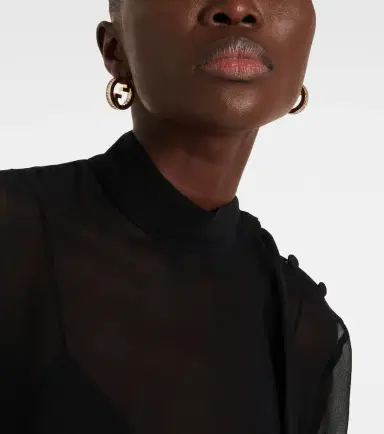 Gucci Blondie embellished hoop earrings | Thumbnail 5 Gucci Blondie embellished hoop earrings | Thumbnail 5