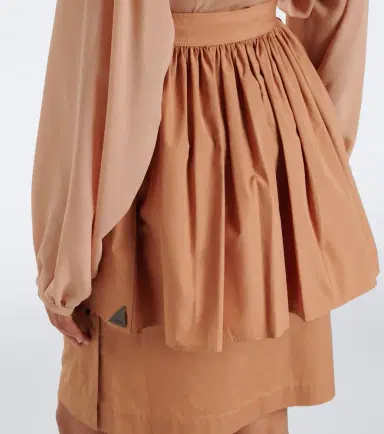 Chloe Chloé Layered cotton gabardine midi skirt | Thumbnail 4 Chloe Chloé Layered cotton gabardine midi skirt | Thumbnail 4