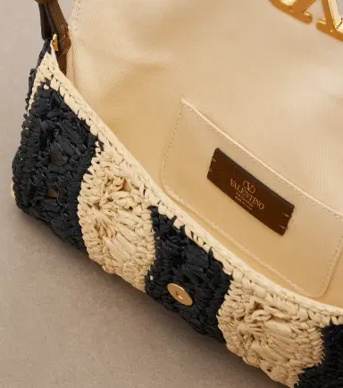 Valentino Garavani DeVain Small raffia-effect shoulder bag | Thumbnail 2 Valentino Garavani DeVain Small raffia-effect shoulder bag | Thumbnail 2