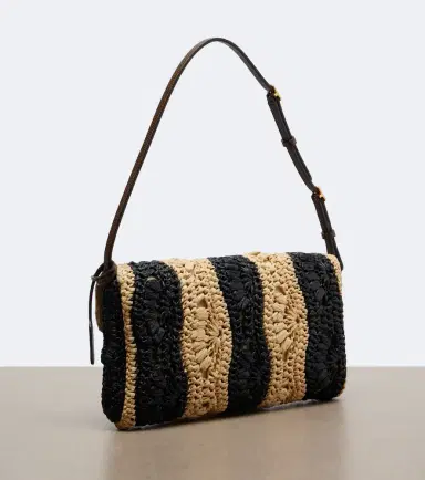 Valentino Garavani DeVain Small raffia-effect shoulder bag | Thumbnail 4 Valentino Garavani DeVain Small raffia-effect shoulder bag | Thumbnail 4