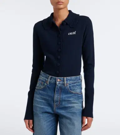 Chloé Chloé Logo wool cardigan | Thumbnail 3 Chloé Chloé Logo wool cardigan | Thumbnail 3