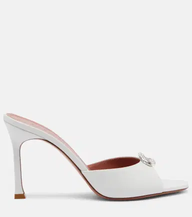 Amina Muaddi Mini Camelia embellished leather mules | Thumbnail 2 Amina Muaddi Mini Camelia embellished leather mules | Thumbnail 2