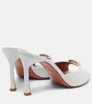 Amina Muaddi Mini Camelia embellished leather mules | Thumbnail 3 Amina Muaddi Mini Camelia embellished leather mules | Thumbnail 3