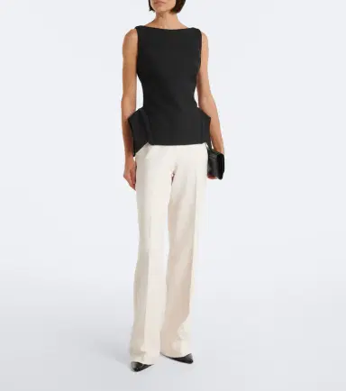 Roland Mouret Crêpe wide-leg pants | Thumbnail 5 Roland Mouret Crêpe wide-leg pants | Thumbnail 5