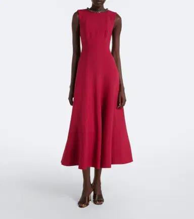 Roland Mouret Embellished wool and silk midi dress | Thumbnail 2 Roland Mouret Embellished wool and silk midi dress | Thumbnail 2