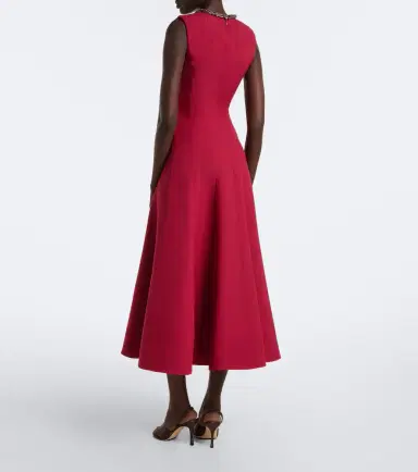 Roland Mouret Embellished wool and silk midi dress | Thumbnail 5 Roland Mouret Embellished wool and silk midi dress | Thumbnail 5