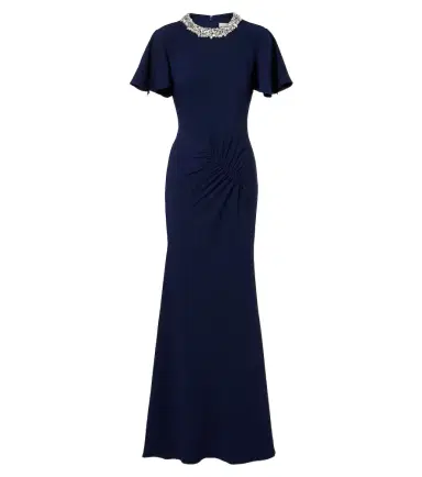 Roland Mouret Crystal-embellished gathered gown | Thumbnail 1 Roland Mouret Crystal-embellished gathered gown | Thumbnail 1