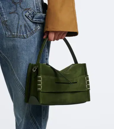 JW Anderson Loafer Small suede top-handle bag | Thumbnail 4 JW Anderson Loafer Small suede top-handle bag | Thumbnail 4