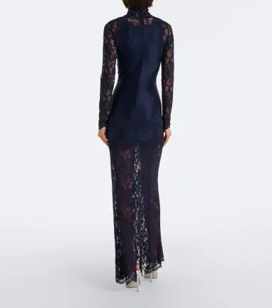 Rabanne Lace high neck maxi dress | Thumbnail 4 Rabanne Lace high neck maxi dress | Thumbnail 4