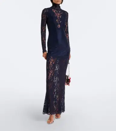 Rabanne Lace high neck maxi dress | Thumbnail 5 Rabanne Lace high neck maxi dress | Thumbnail 5
