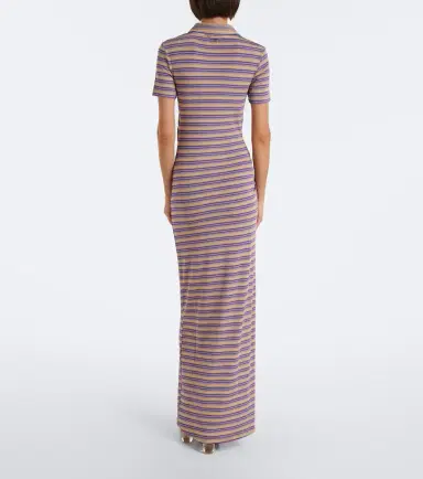 Rabanne Cutout gathered striped crêpe maxi dress | Thumbnail 2 Rabanne Cutout gathered striped crêpe maxi dress | Thumbnail 2