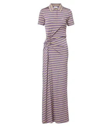 Rabanne Cutout gathered striped crêpe maxi dress | Thumbnail 1 Rabanne Cutout gathered striped crêpe maxi dress | Thumbnail 1