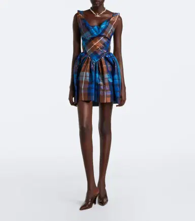 Vivienne Westwood Sunday checked twill minidress | Thumbnail 3 Vivienne Westwood Sunday checked twill minidress | Thumbnail 3