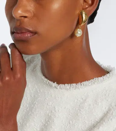 Oscar de la Renta Mussel embellished clip-on drop earrings | Thumbnail 6 Oscar de la Renta Mussel embellished clip-on drop earrings | Thumbnail 6