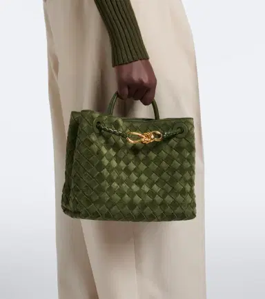 Bottega Veneta Andiamo Intrecciato Small suede top-handle bag | Thumbnail 8 Bottega Veneta Andiamo Intrecciato Small suede top-handle bag | Thumbnail 8