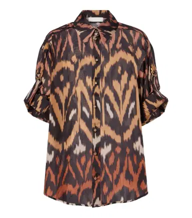 Zimmermann Aster printed silk habutai shirt | Thumbnail 1 Zimmermann Aster printed silk habutai shirt | Thumbnail 1
