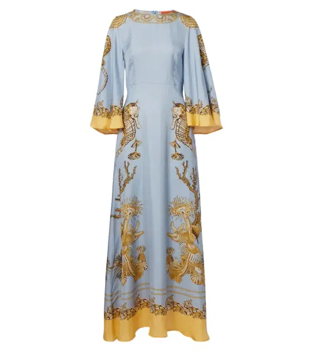 Sorella printed silk twill maxi dress Sorella printed silk twill maxi dress