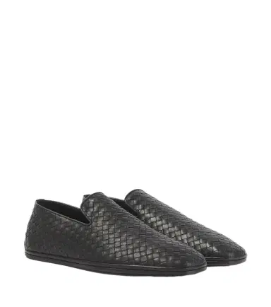 Bottega Veneta Palazzo Intrecciato leather slip-on shoes | Thumbnail 1 Bottega Veneta Palazzo Intrecciato leather slip-on shoes | Thumbnail 1
