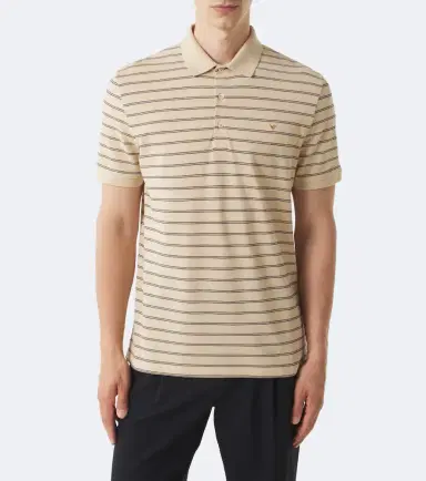 Valentino VGold striped cotton polo shirt | Thumbnail 2 Valentino VGold striped cotton polo shirt | Thumbnail 2