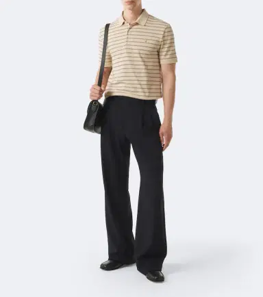 Valentino VGold striped cotton polo shirt | Thumbnail 6 Valentino VGold striped cotton polo shirt | Thumbnail 6