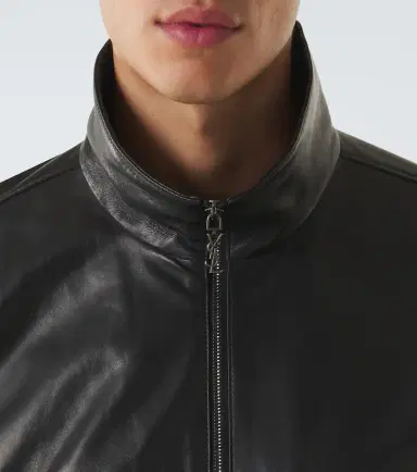 Saint Laurent Leather blouson jacket | Thumbnail 4 Saint Laurent Leather blouson jacket | Thumbnail 4