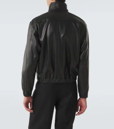 Saint Laurent Leather blouson jacket | Thumbnail 6 Saint Laurent Leather blouson jacket | Thumbnail 6